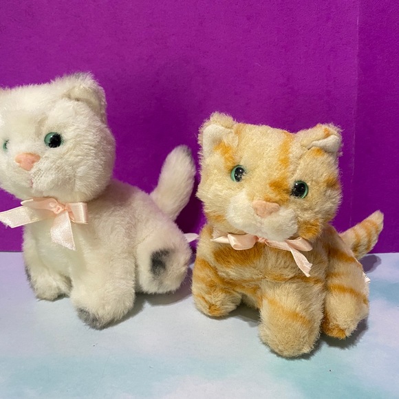 CATS VINTAGE 1990’s GREAT AMERICAN FUN PLUSH CATS ORANGE TABBY CAT MEOWS & PURRS - Picture 6 of 14